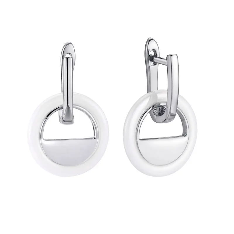 Серьги подвесные из серебра