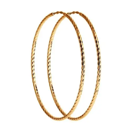 Серьги конго из красного золота