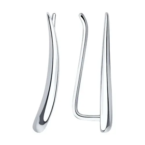 Серьги зажимы из серебра