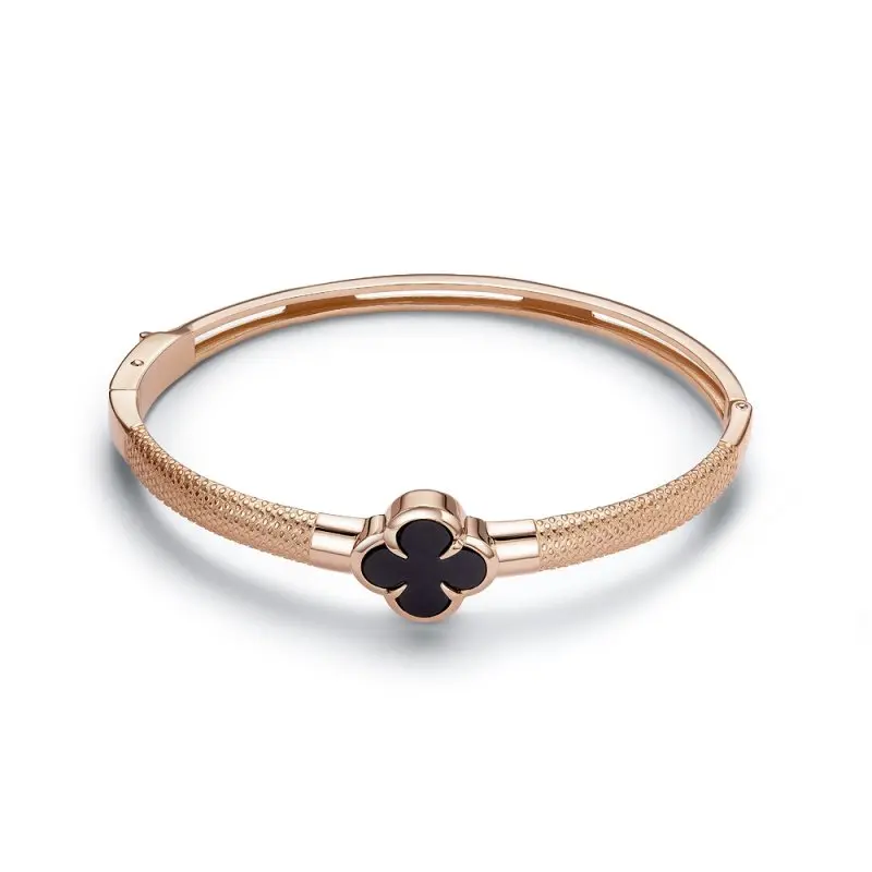 Браслет жесткий из красного золота