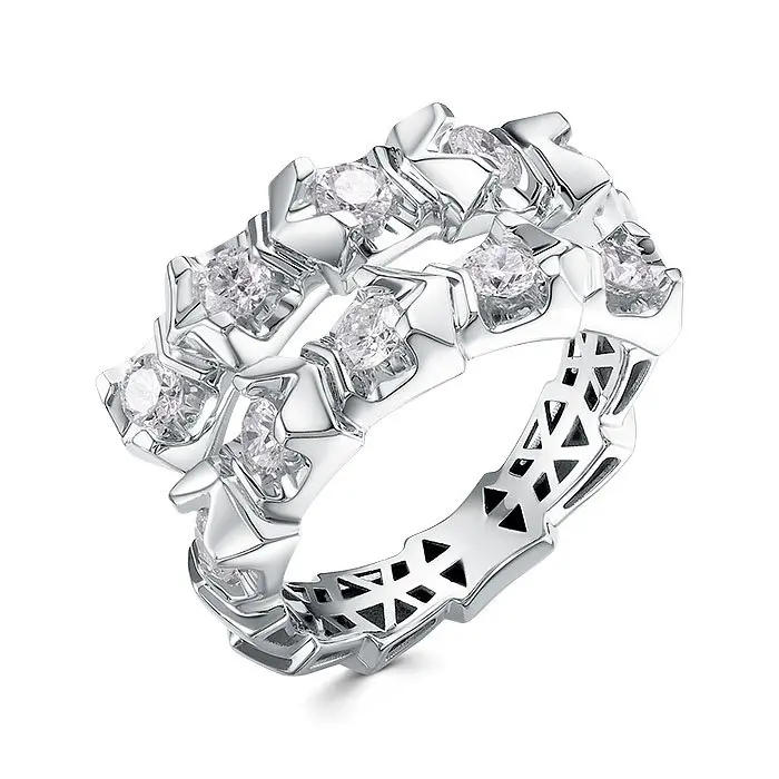 Кольцо декоративное из белого золота