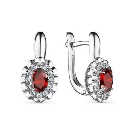 Серьги с английским замком из серебра