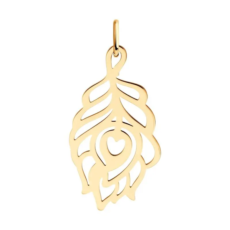 Подвеска декоративная из красного золота