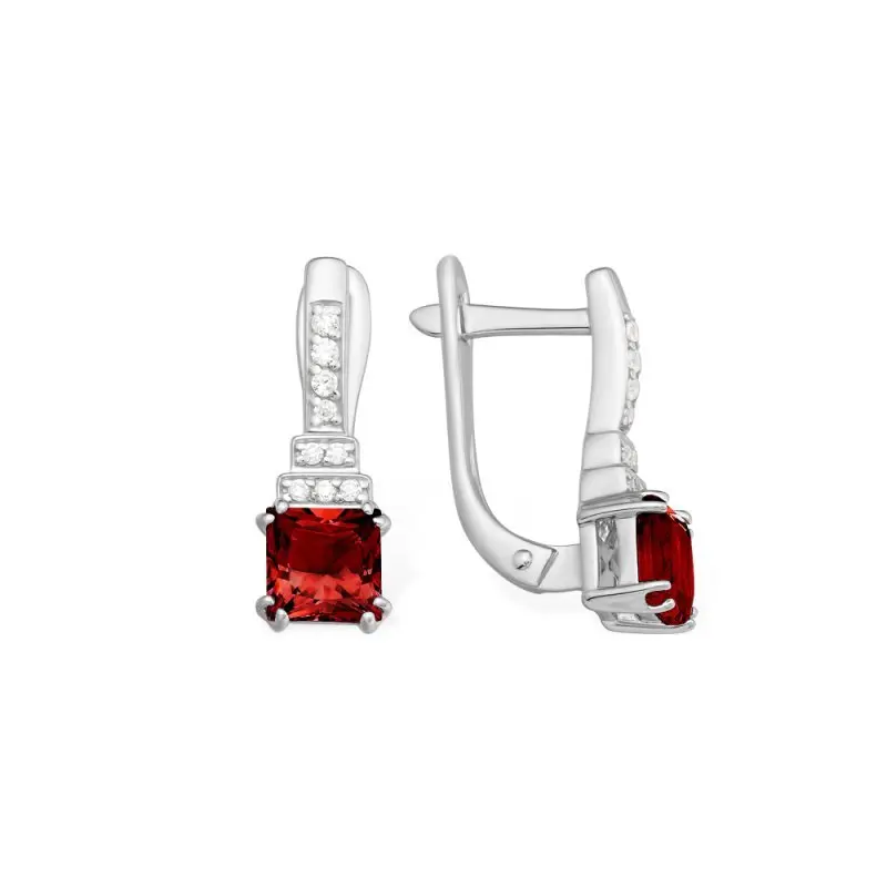 Серьги с английским замком из серебра