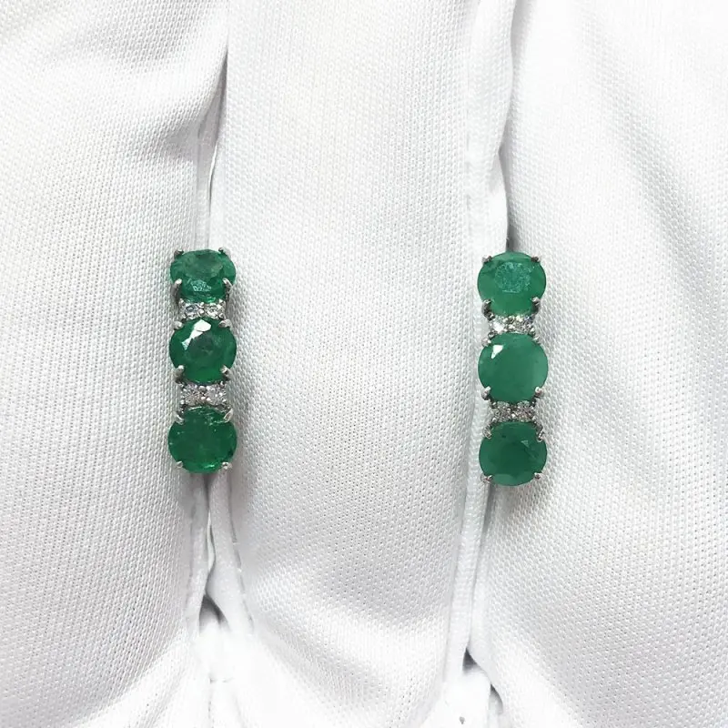 Серьги с английским замком из серебра