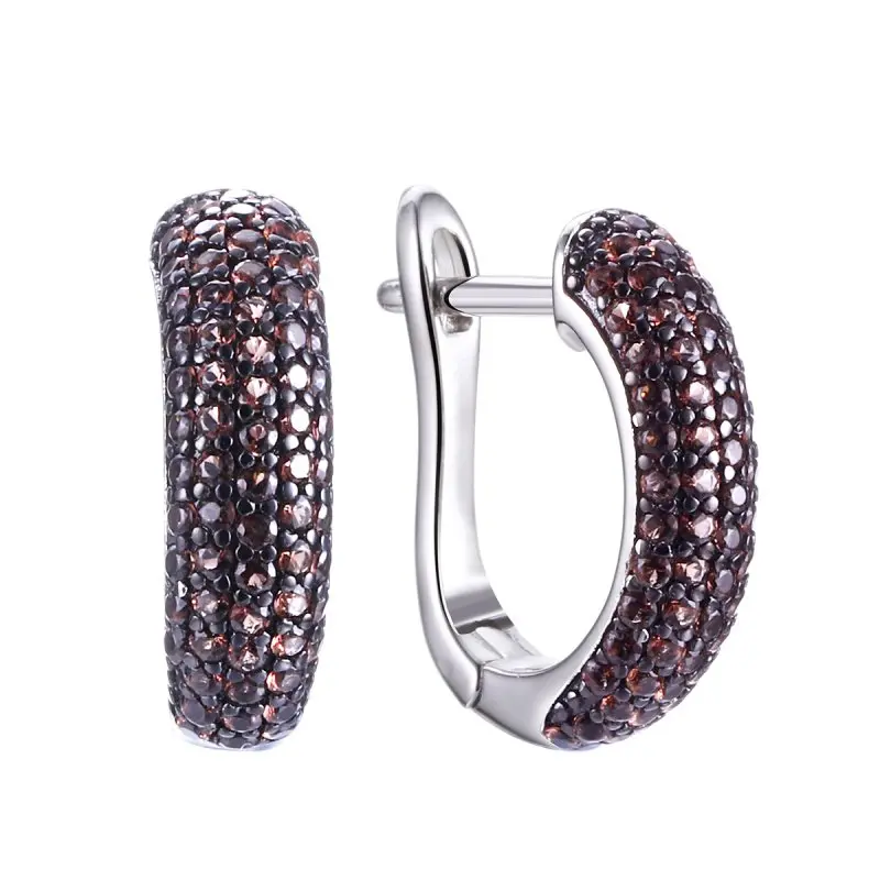 Серьги с английским замком из серебра