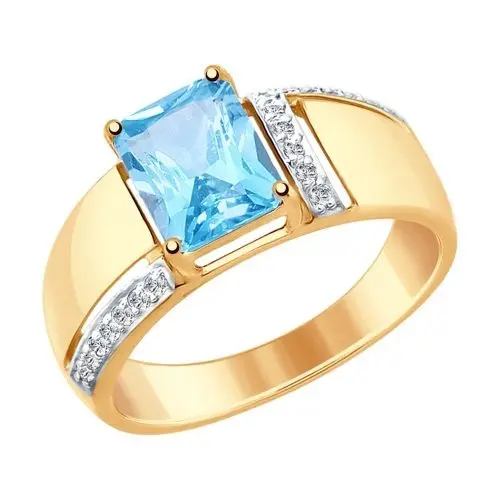 Кольцо декоративное из красного золота