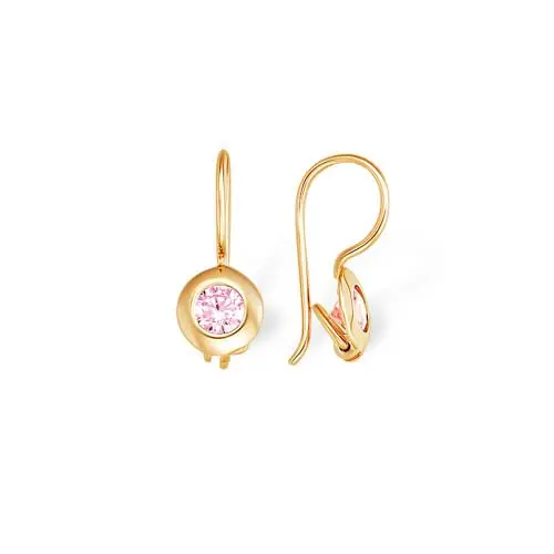 Серьги детские из красного золота