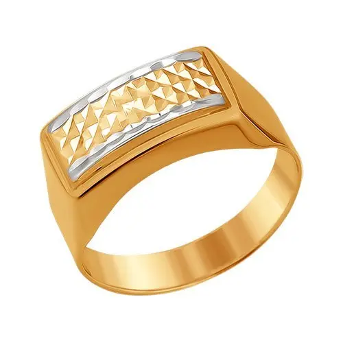 Печатка из комбинированного золота