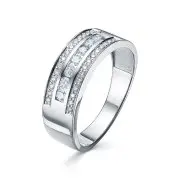 Кольцо декоративное из белого золота