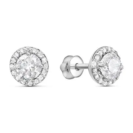 Серьги пуссеты из серебра