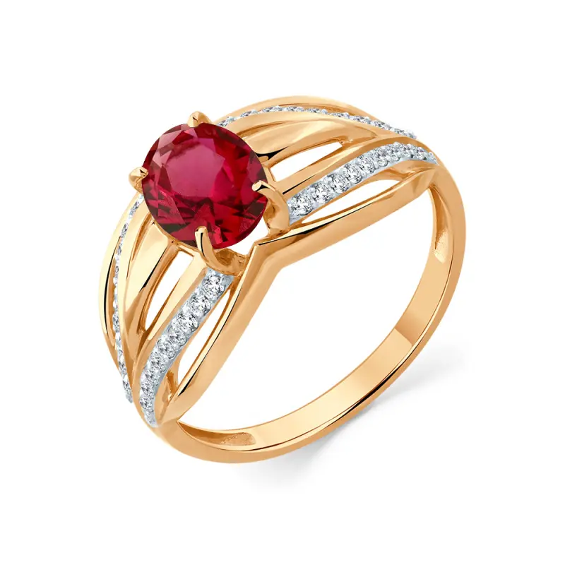 Серьги с английским замком из красного золота