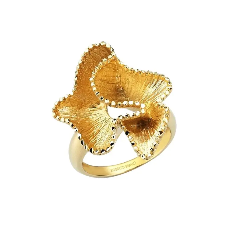 Кольцо декоративное из желтого золота
