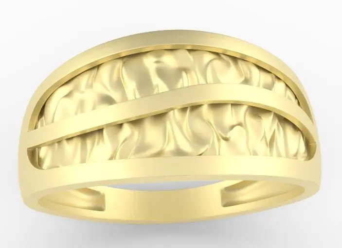 Кольцо декоративное из красного золота