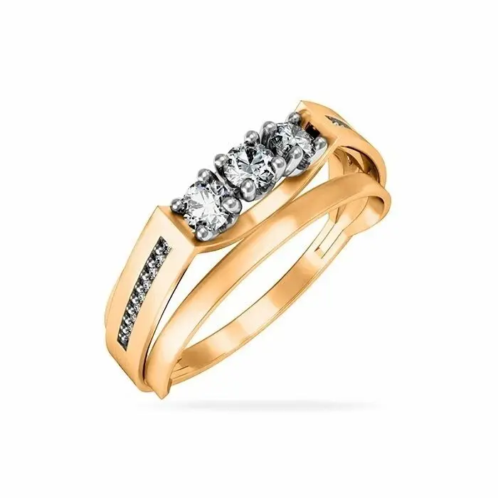 Кольцо декоративное из красного золота