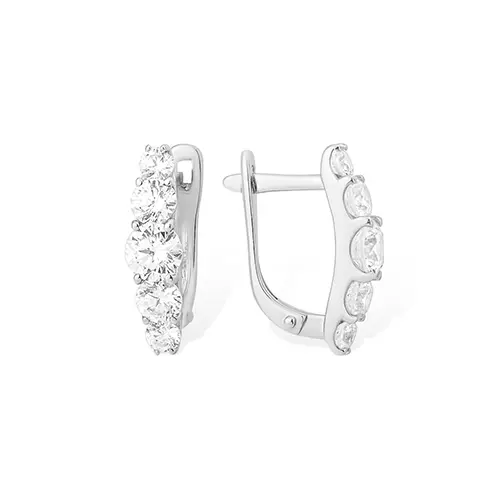 Серьги с английским замком из серебра