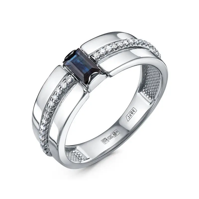 Кольцо декоративное из белого золота