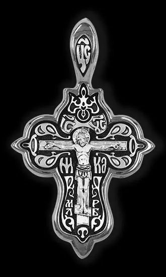 Подвеска крест из серебра