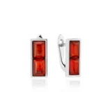 Серьги с английским замком из серебра