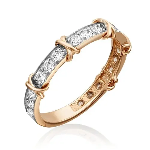 Кольцо декоративное из красного золота