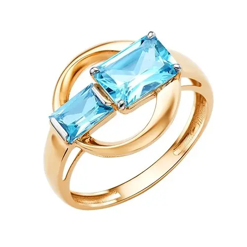 Кольцо декоративное из красного золота вид 1