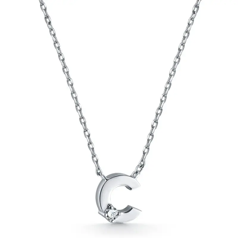 Цепь колье из белого золота