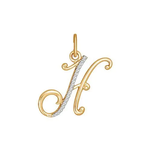 Подвеска буква из красного золота