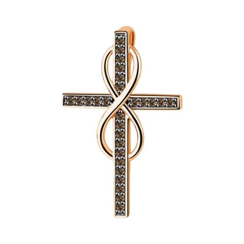 Подвеска декоративный крест из позолоты