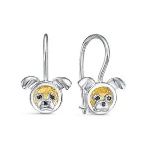 Серьги детские из серебра вид 1