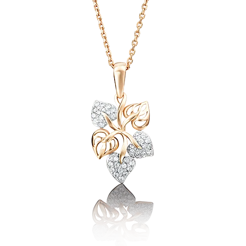 Подвеска декоративная из красного золота