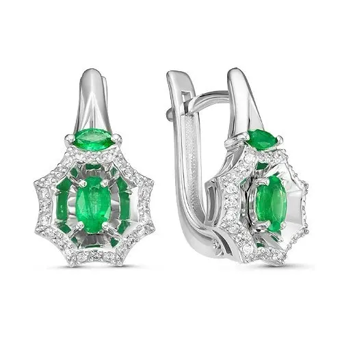 Серьги с английским замком из красного золота