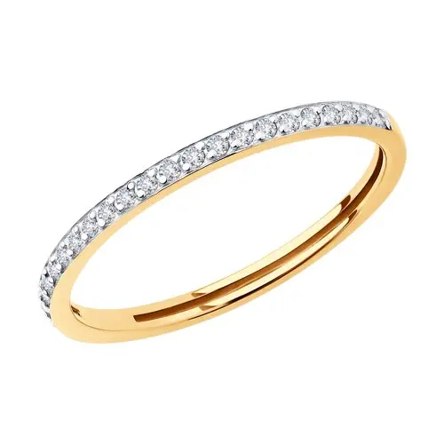 Кольцо декоративное из красного золота