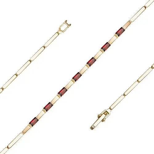 Браслет декоративный из красного золота вид 1