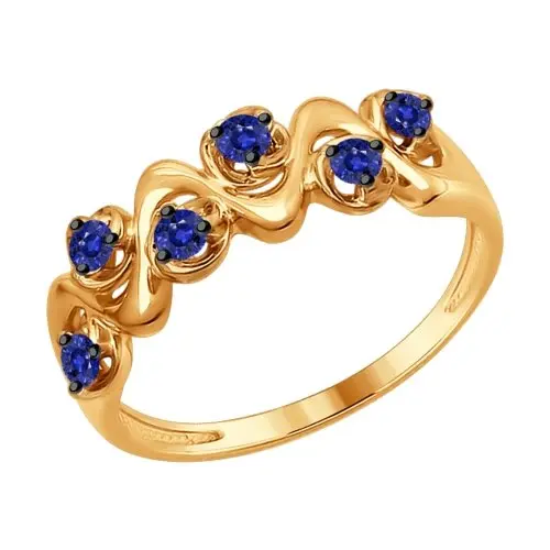 Кольцо декоративное из красного золота