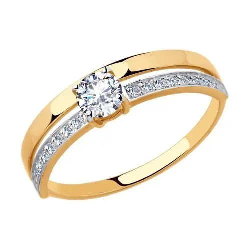 Кольцо декоративное из красного золота