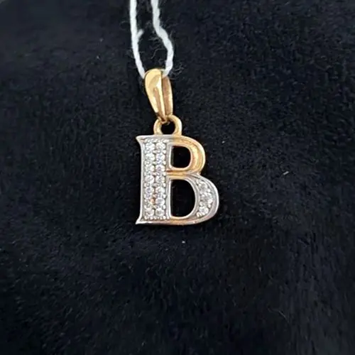 Подвеска буква из красного золота