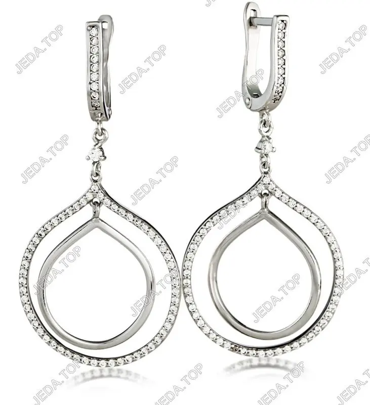 Серьги подвесные из серебра