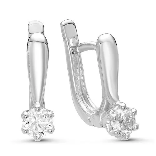 Серьги с английским замком из красного золота