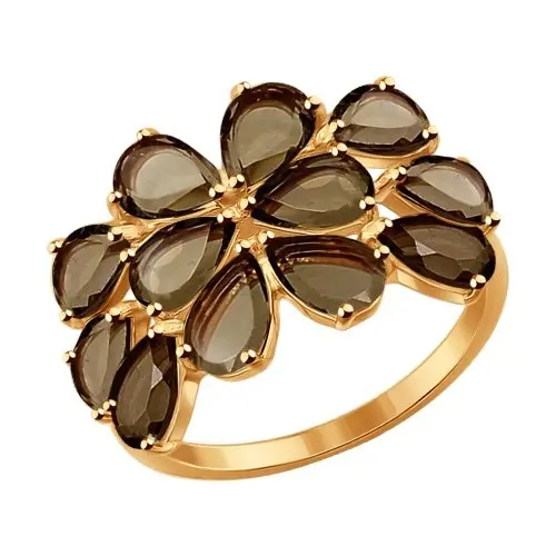 Кольцо декоративное из красного золота вид 1