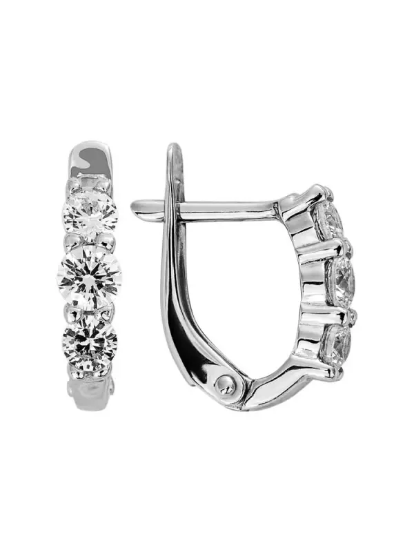 Серьги с английским замком из серебра