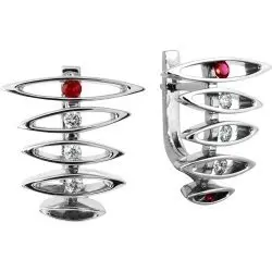 Серьги с английским замком из белого золота Серьги с английским замком из белого золота