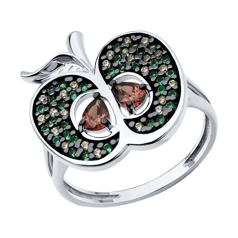 Кольцо декоративное из серебра