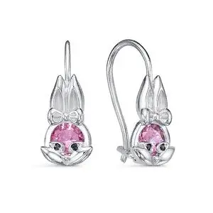 Серьги детские из серебра вид 1