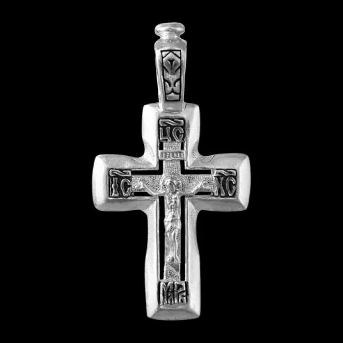 Подвеска крест из серебра