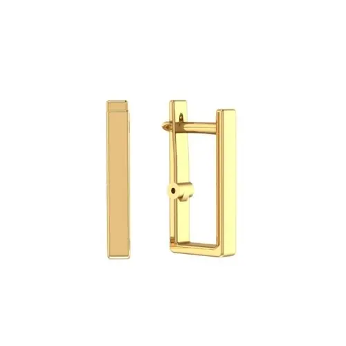 Серьги с английским замком из красного золота