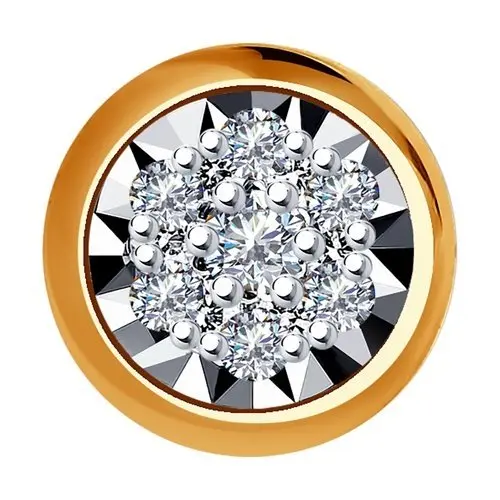 Подвеска бегунок из комбинированного золота