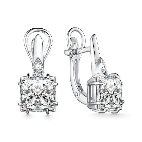 Серьги с английским замком из серебра