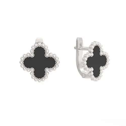 Серьги с английским замком из серебра