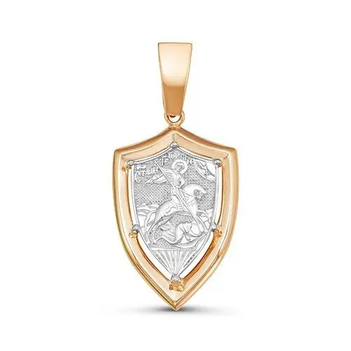 Подвеска икона из комбинированного золота