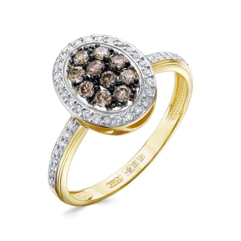 Кольцо декоративное из желтого золота